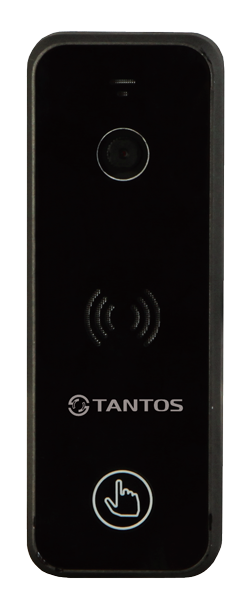 Tantos iPanel 2 (Black)+ Вызывная панель видеодомофона накладная 800ТВЛ угол 110°