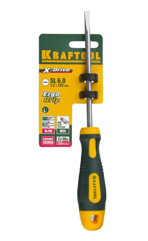 KRAFTOOL Х-Drive SL6x125 отвертка