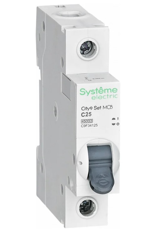 Выключатель автоматический однополюсный 25A C 4.5кА 230B City9 Set Systeme Electric