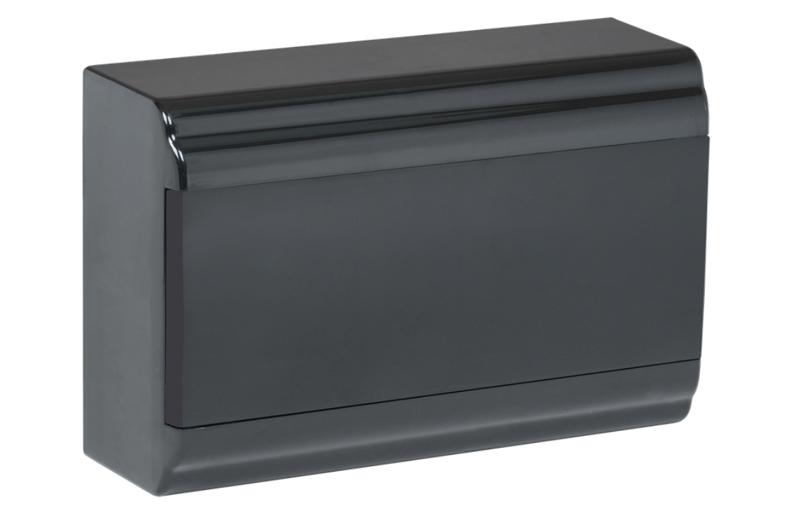 Корпус платиковый навесной ЩРН-П-12 IP41 черная дверь PRIME IEK