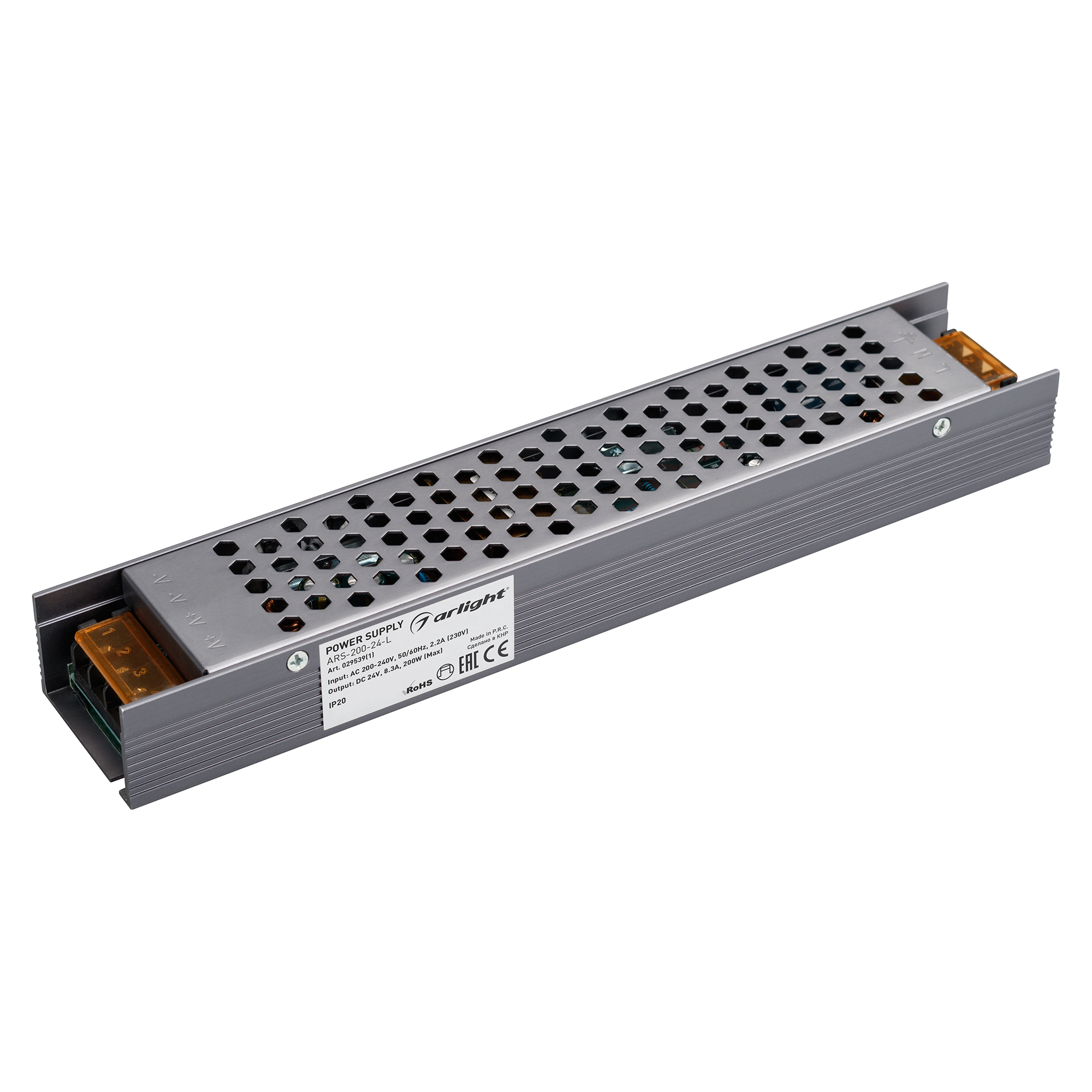 Блок питания ARS-200-24-L (24V, 8.3A, 200W) (Arlight, IP20 Сетка)