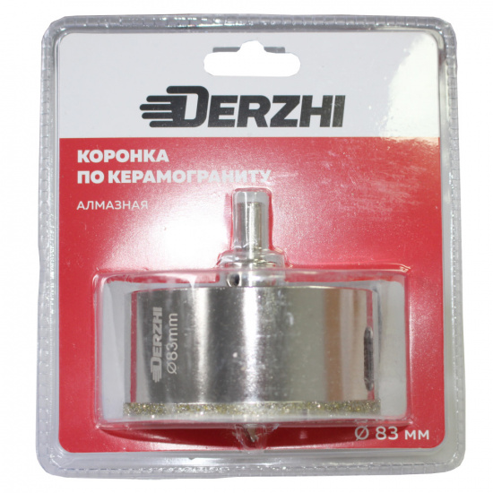 DERZHI Коронка алмазная по керамограниту Ø 83мм